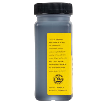 Fiebing's Black Suede Dye (4 oz) - Recolor, Brighten & Restore Suede & Roughout Leather Shoes, Furniture, Purse - Includes Wool Dauber for Easy Application - Flexible When Dry, Won't Crack or Peel