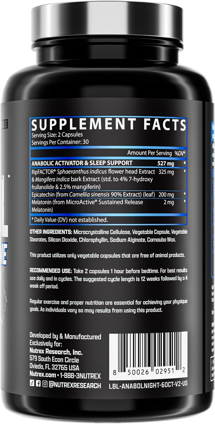 Nutrex Anabol Hardcore & Anabol Nighttime Muscle Builder Bundle