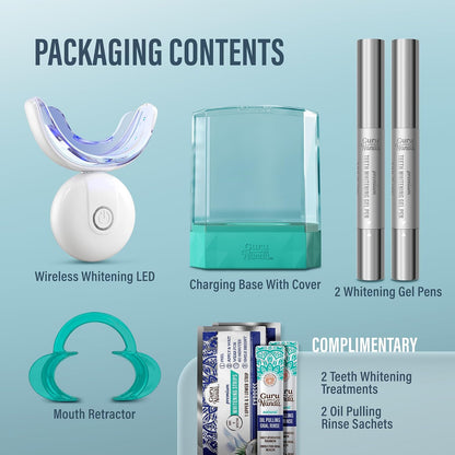 GuruNanda Teeth Whitening Kit, Up to 10 Shades Whitening, 40 Treatments