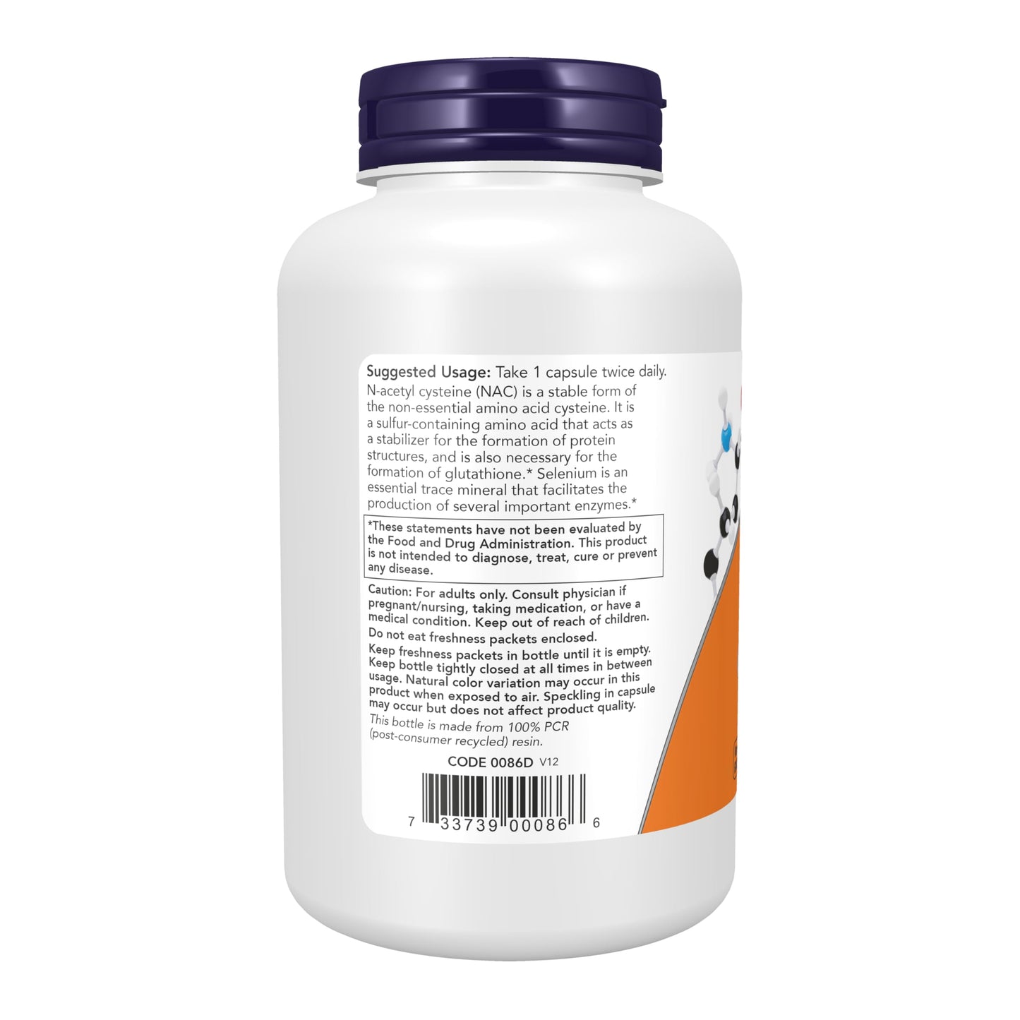 NOW Supplements, NAC (N-Acetyl Cysteine) 600 mg with Selenium, 100 Capsules
