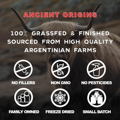 Ancient Origins Grass Fed Beef Organs Supplement 4500 mg - Desiccated Liver, Bone Marrow, Heart, Spleen, Pancreas & Kidney, Non-GMO, Gluten Free, Undefatted (180 Capsules, 750mg Each)