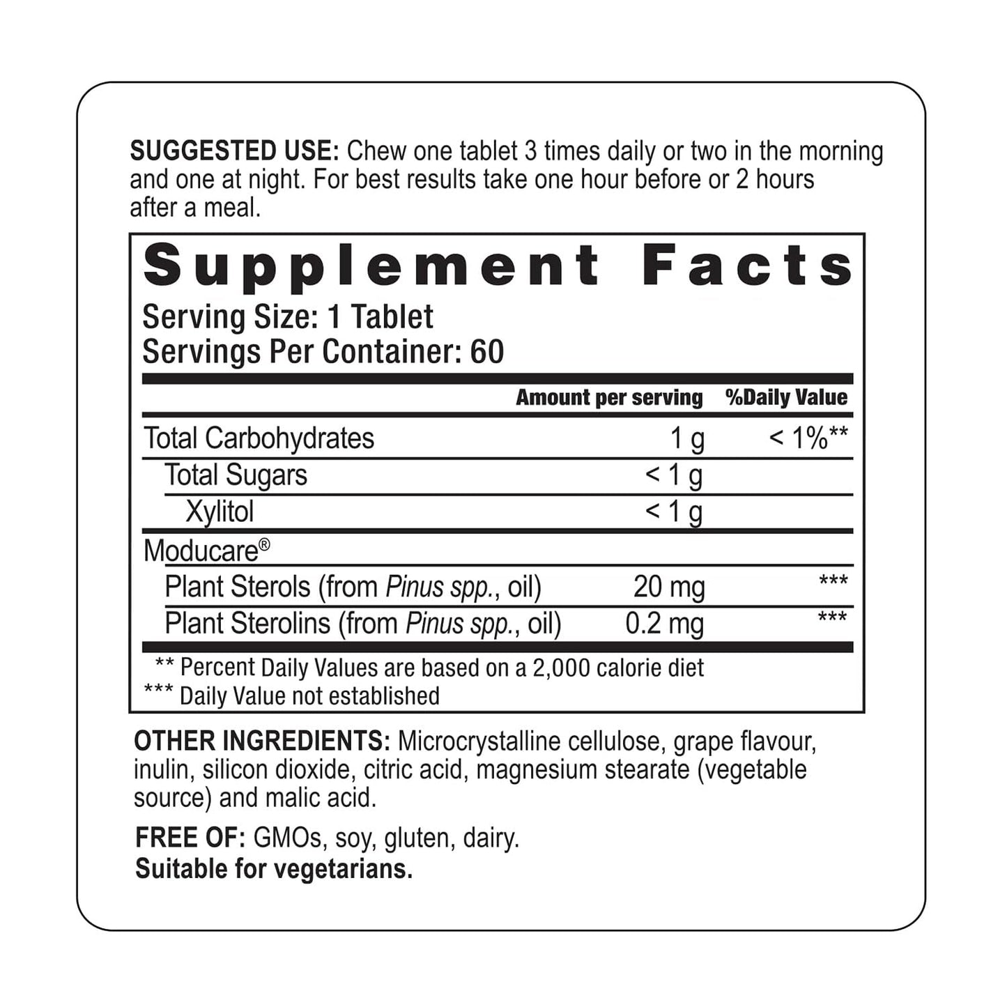 Moducare Immune Support - Plant Sterols & Sterolins for Immune System Modulation - Optimal Health Support* - Non-GMO, Gluten-Free & Dairy-Free - 180 Vegetarian Capsules (180 Servings)