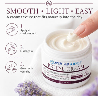 Approved Science Bruise Cream - Arnica and Lavender - Soothe and Fade Bruises - 6 Fl. Oz - 3 Pack - Vegan