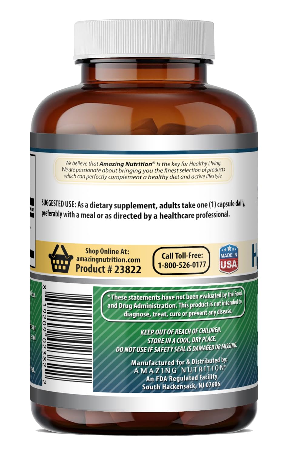 Amazing Formulas Hyaluronic Acid 100 Mg Supplement | Capsules | Non-GMO | Gluten-Free | Made in USA (1 Pack, 360 Count)