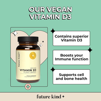 Future Kind - The Glow Getter Bundle - Vegan Collagen Booster Supplement - Vegan Vitamin D3 - Vegan Omega 3