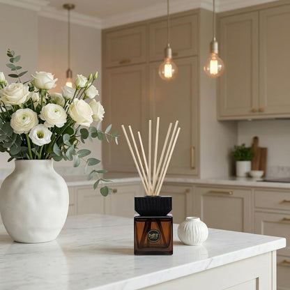 Gulab Jamun by Imjitt - Authentic Thai Botanical Aroma Diffuser with Turkish Rose and White Tea Notes, Featuring Luxury Reed diffusers for Home to Create a Welcoming, Long-Lasting Ambient Scent