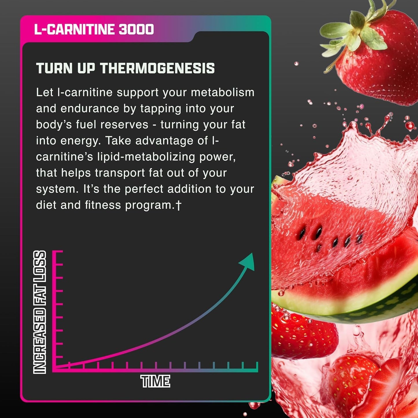 Nutrex Research L Carnitine 3000 - Clinically Dosed L-Carnitine Liquid for Energy, Metabolism & Muscle Recovery - Delicious Strawberry Watermelon - No Sugar, No Carbs, No Stimulants - 31 Servings