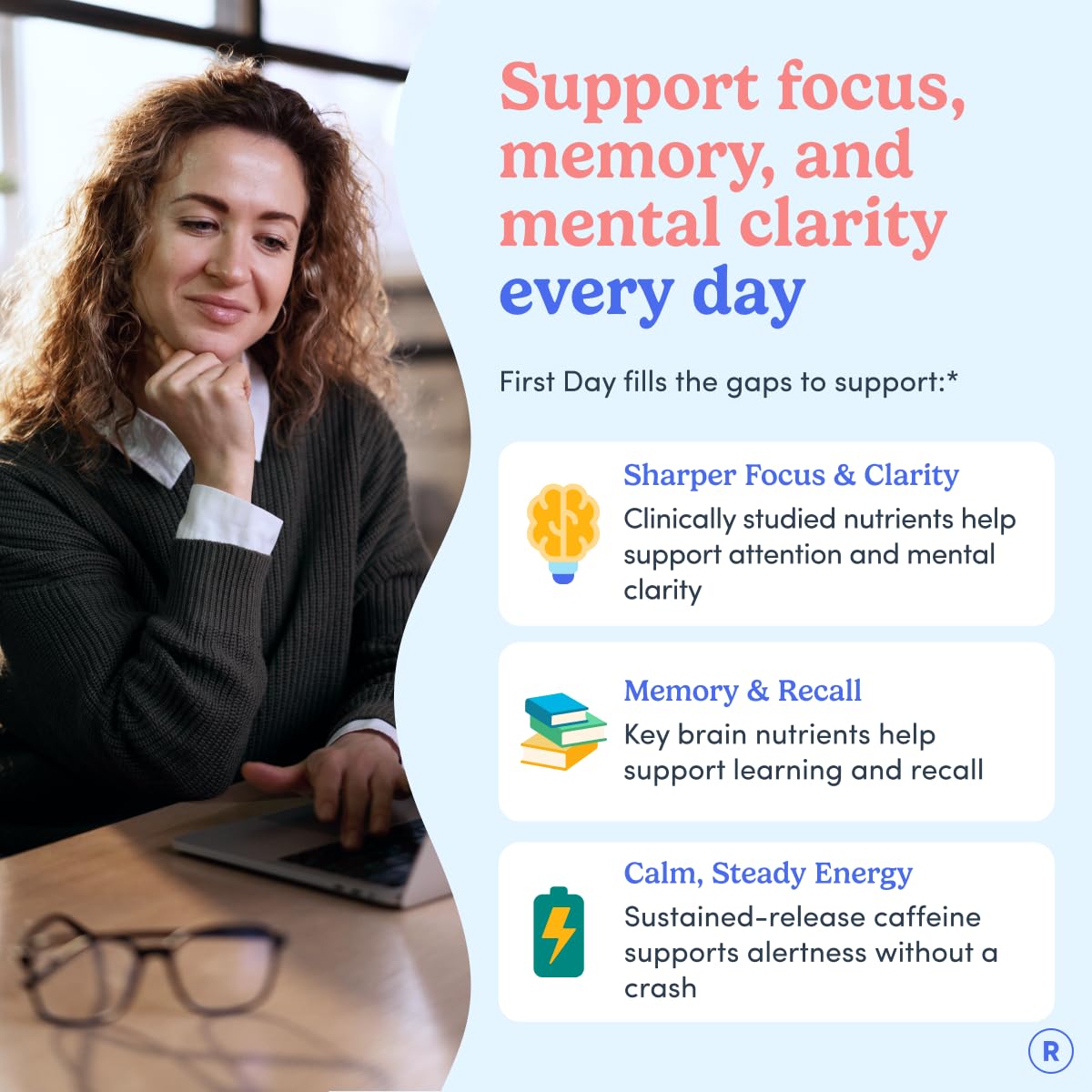 Teen Focus Gummies with Cognizin Citicoline, PS & Vitamin B3 for Ages 13-18