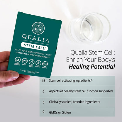 Qualia Senolytic & Qualia Stem Cell | Advanced Cellular Renewal System | Supports Healthy Aging Repair & Rejuvenation | 1-Month Supply Bundle