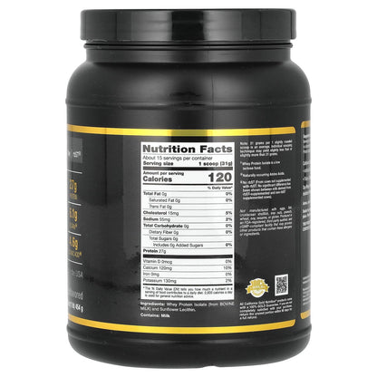 California Gold Nutrition Sport - Whey Protein Isolate, Unflavored, 1 lb, 16 oz (454 g)