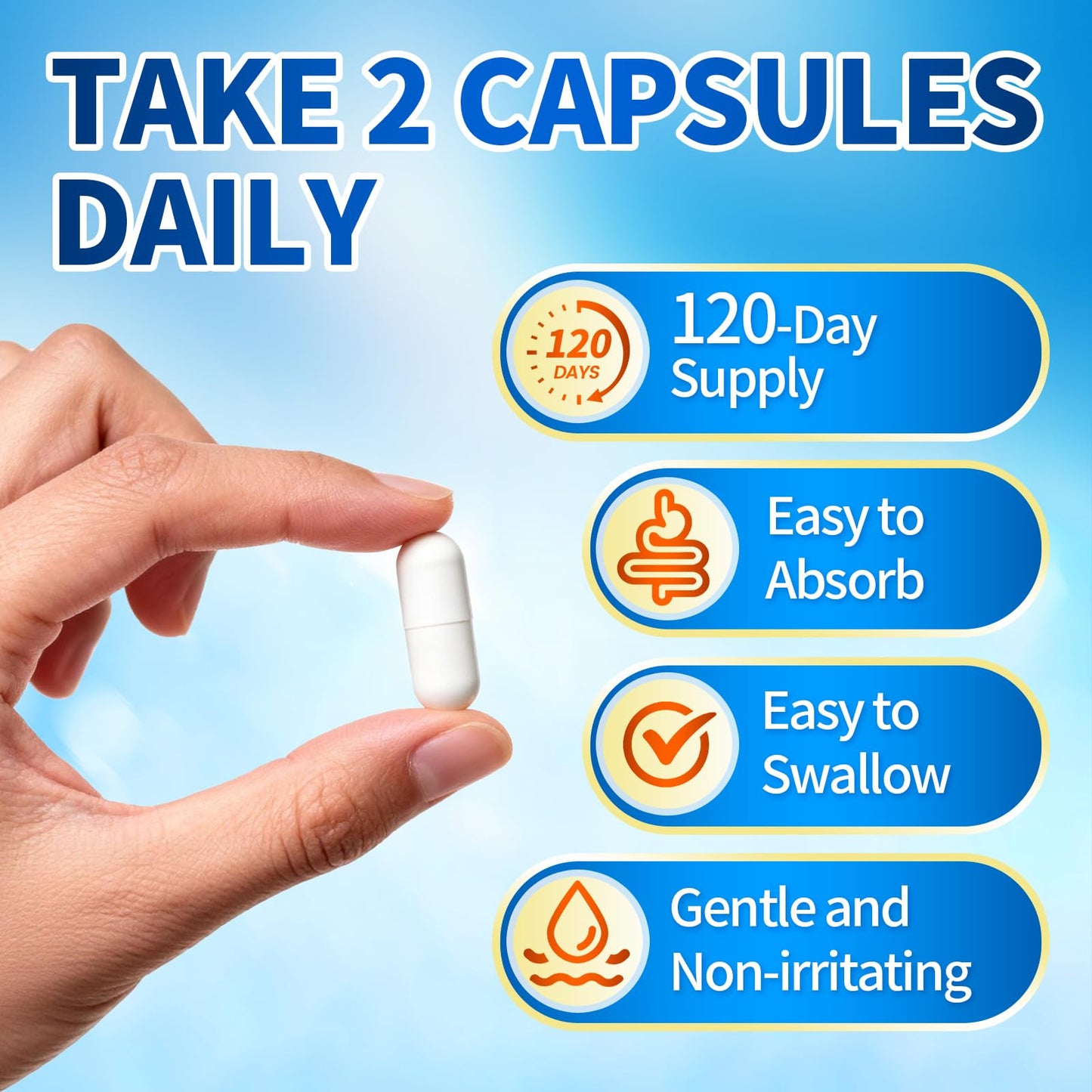 Triple Magnesium Complex for Women and Men, Magnesium Glycinate 400mg, Malate, Citrate, High Absorption Chelated Magnesium Supplement Support Sleep, Muscle, Non-GMO, Gluten Free - 240 Capsules
