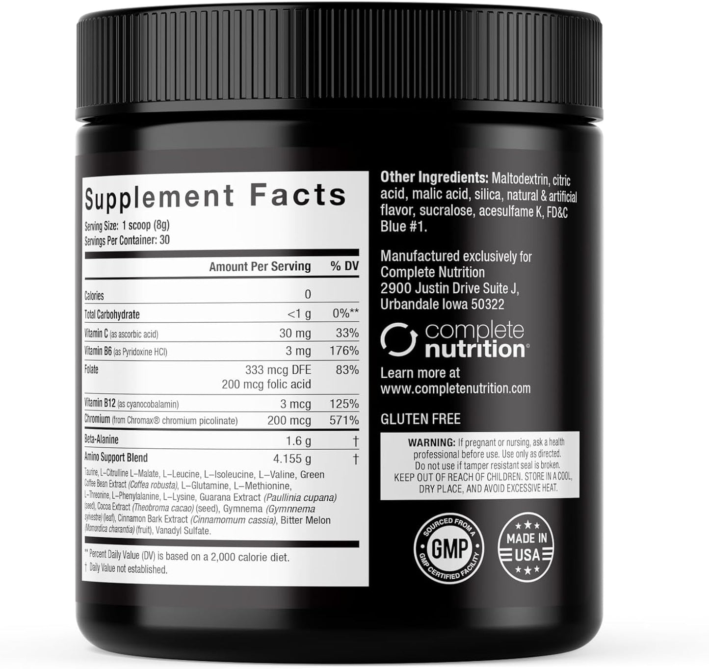 Elite Gold Amino Uptake, Blueberry Lemonade, Amino Energy, Hydration, Beta Alanine, Energy Drink, Beta Alanine, L Citrulline, 8.46 oz Tub (30 Servings)