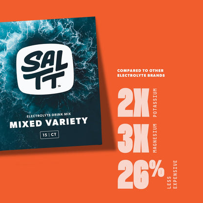 SALTT Electrolyte Packets - Fruit Variety (30 Sticks) - Zero Sugar