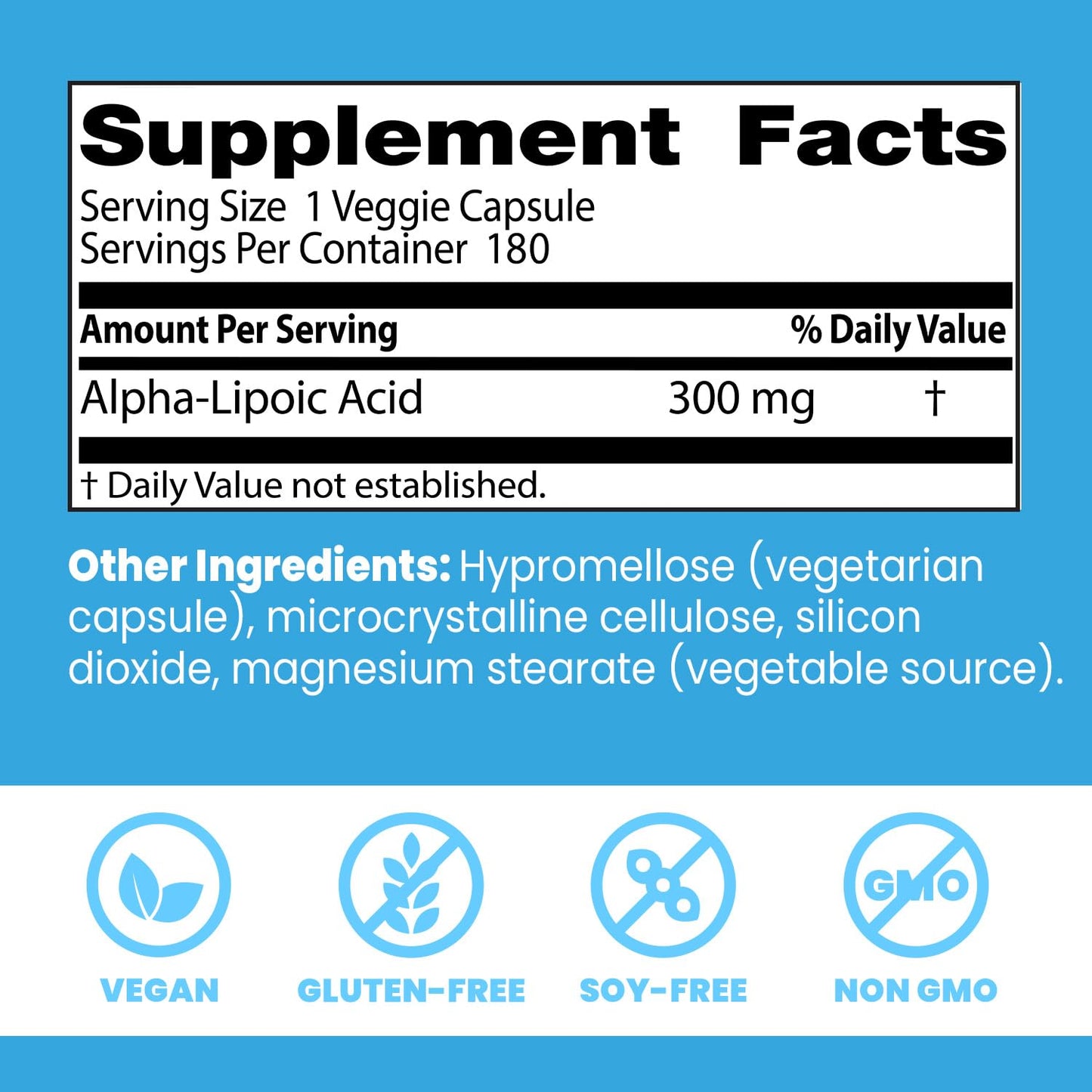 Doctor's Best Alpha Lipoic Acid Supplement 600mg - Alpha-Lipoic Acid Caps for Men & Women, ALA Antioxidant Support for Nerve Health, Aids in Cellular Function, Non GMO, Gluten Free - 60 Veg Capsules