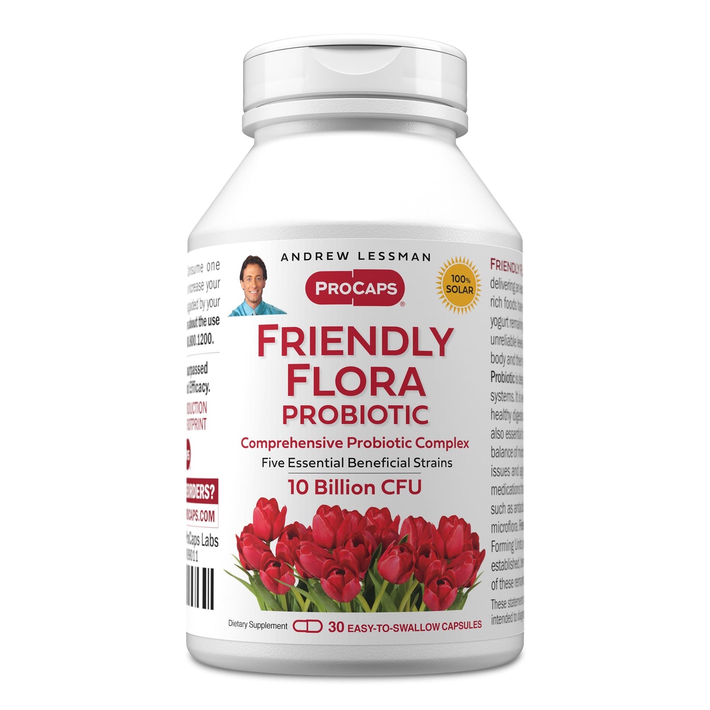 ANDREW LESSMAN ProCaps Friendly Flora Probiotic 10 Billion CFU, 90 Capsules