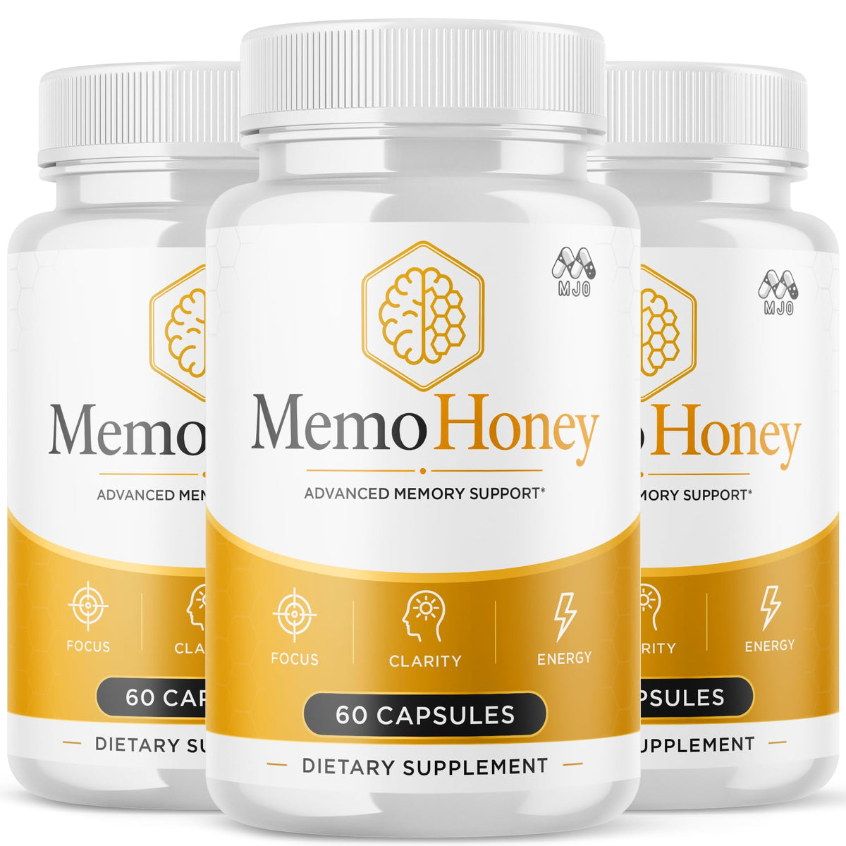 Memo Honey Capsules, MemoHoney Formula Supplement Pills 5-Pack 300 Capsules