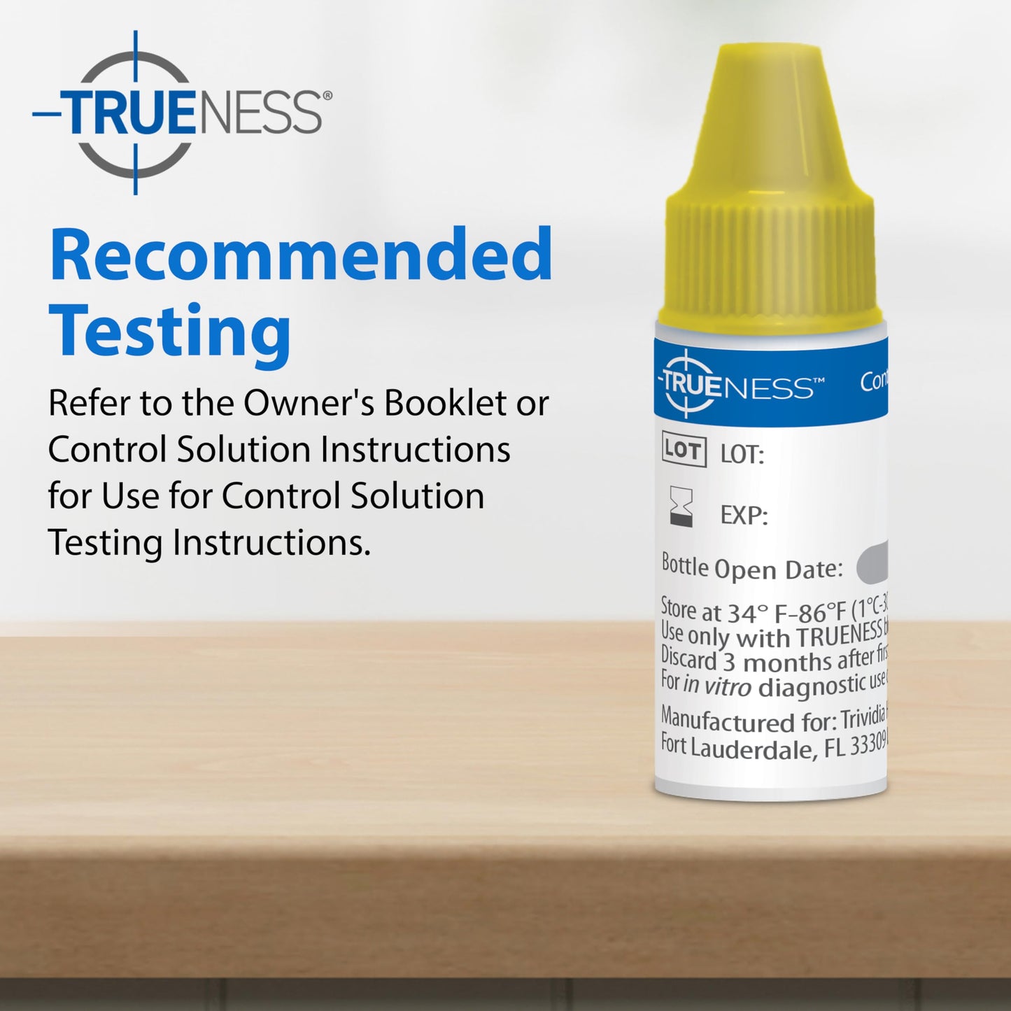TRUENESS Level 1 Control Solution | Solution for Use with TRUENESS Blood Glucose Test Strips and Meter, Use to Confirm Glucose Testing System Works Correctly