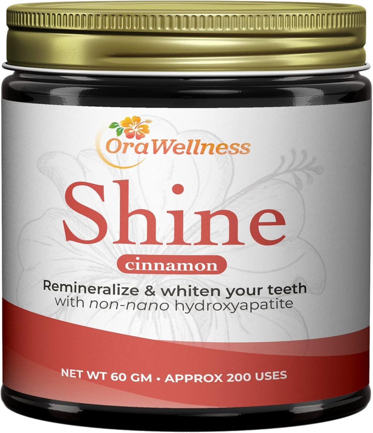 OraWellness Shine Remineralizing Natural Teeth Whitening Powder in Cinnamon + Healthy Mouth Blend Organic Toothpaste & Mouthwash Alternative Tooth Oil