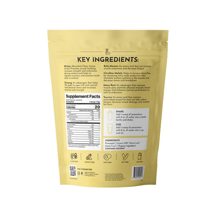 JUST INGREDIENTS Pre-Workout Raspberry Lemonade - Natural, Gluten-Free, No Artificial Sweeteners - 30 Servings, 150mg Caffeine
