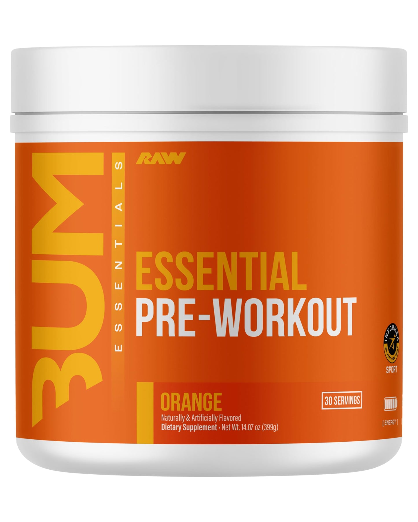 RAW Nutrition - Essential Pre - Chris Bumstead Pre Workout Formula, Sports Nutrition Pre-Workout Powders | Men & Womens Drink, Energy Powder for Working Out (Blue Raspberry)