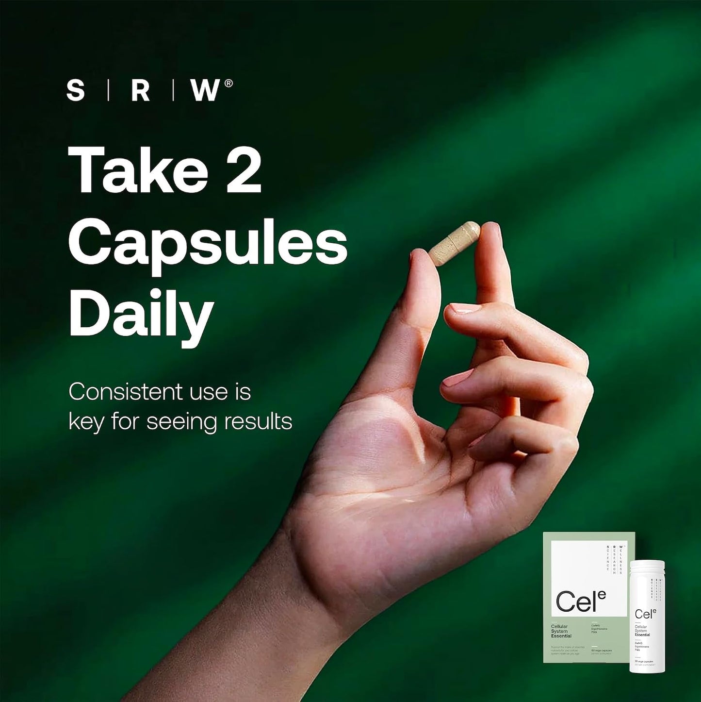 SRW Cel Essential | Wellness Supplement for Healthy Aging and Longevity | Supports Energy, Mental Performance + Muscle Health | 17 Vitamins & Minerals | Suitable for All Ages | 60 Capsules