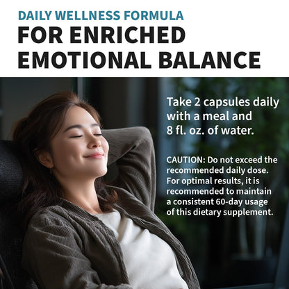 MEDCHOICE 15-in-1 Caffeine-Free Mood Support Supplement - 5HTP 200mg Capsules with L-Theanine, Magnesium, Ashwagandha, GABA, St. John's Wort and L-Tryptophan - 1145mg (90ct, Pack of 3)