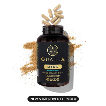 Qualia Mind (Caffeine Free) | The Ultimate Blend for Brain Health* | Doctor-Formulated Nootropic to Fuel Focus & Concentration* | Supports Long Term Brain Health| Maintain Drive & Productivity