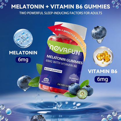 Ashwagandha Gummies & Melatonin Gummies Bundle, 2-Pack - Daytime Stress Relief & Nighttime Deep Sleep Support for Adults