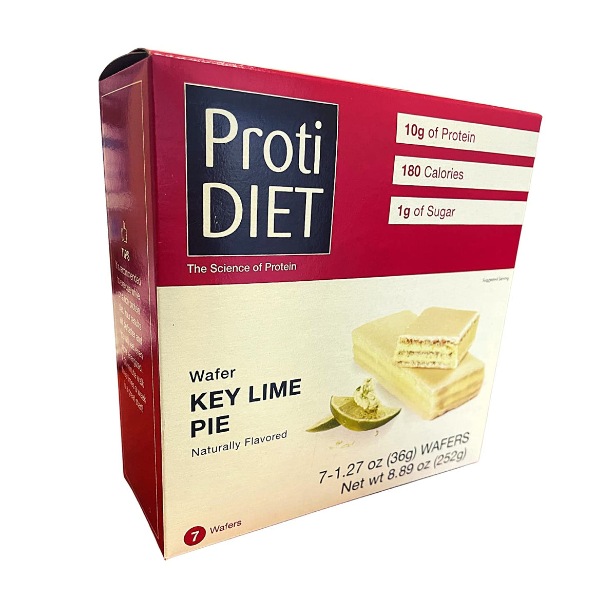 ProtiDiet - Protein Wafer Bars, 10 Grams of Protein, 180 Calories, Low Sugar, 7 Servings 