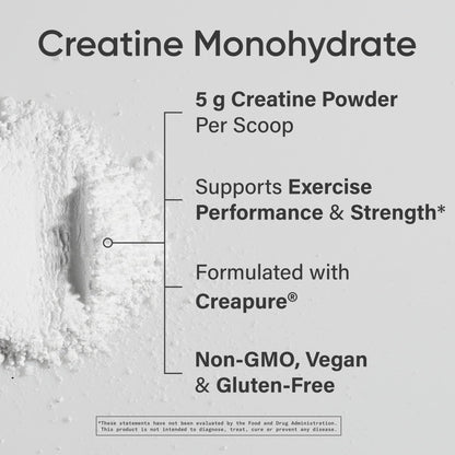 Sports Research Creatine Monohydrate - Gain Lean Muscle, Improve Performance and Strength and Support Workout Recovery* - 5 g Micronized Creatine - 17.64 oz