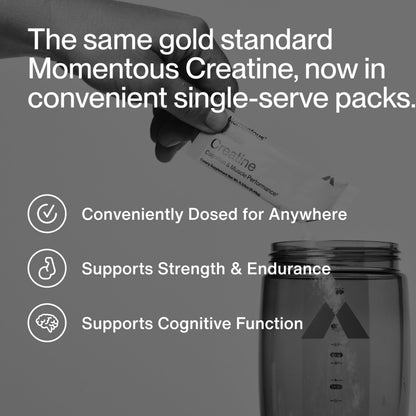 Momentous Creatine Monohydrate Powder - Creatine Powder - Supports Strength, Lean Muscle, & Recovery for Men & Women - NSF Certified for Sport - 5 g per Serving - 90 Servings