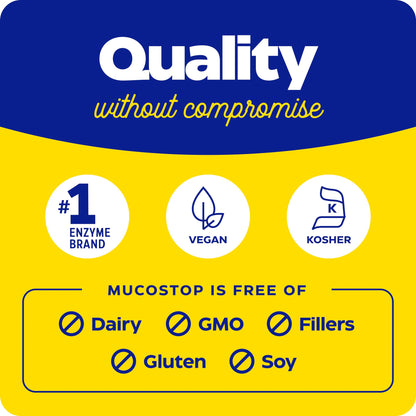 Enzymedica MucoStop Caps - Helps Clear Mucus - 48 Capsules