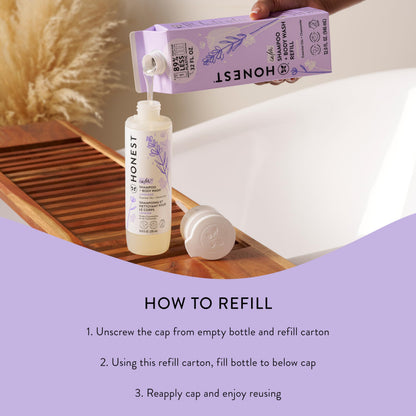 The Honest Company 2-in-1 Cleansing Shampoo + Body Wash Refill Carton | Gentle