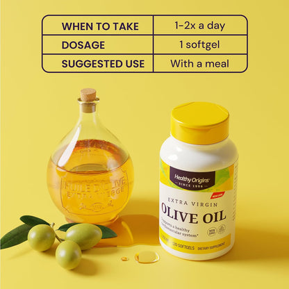 Healthy Origins Extra Virgin Olive Oil 1,250 mg, 120 Softgels