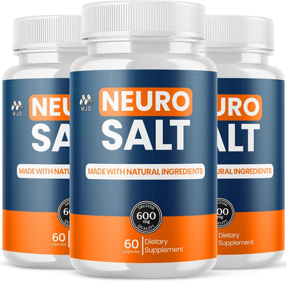 (3 Pack) Neuro Salt Capsules, Official Neuro Salt Supplement (180 Capsules)