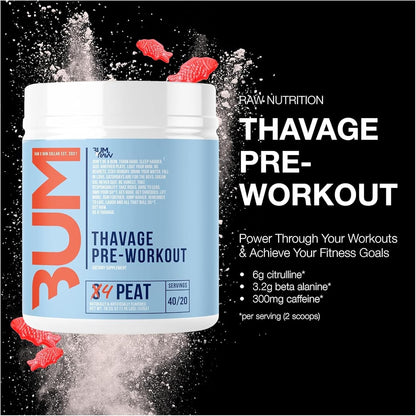 RAW Thuper Thavage Pre Workout Powder - 6 Peat