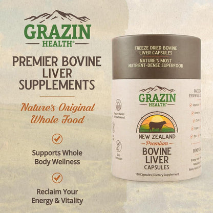 Bovine Organ Complex 3000mg per Serving (30 Servings) | Pancreas, Liver, Spleen, Kidney, Heart (600 Mg per Organ per Capsule) Grass Fed