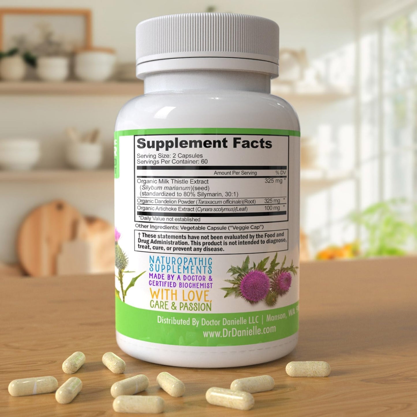 Best Liver Supplements with Milk Thistle - Organic Liver Cleanse Detox & Cleanse - Liver Support for Men and Women - Liver Detox Cleanse Repair - 120 Capsules, Liver Assist by Dr. Danielle