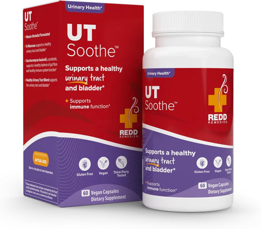 Redd Remedies, UT Soothe with Probiotics, Promotes Overall Urinary Tract and Bladder Health, 60 Vegetarian Capsules