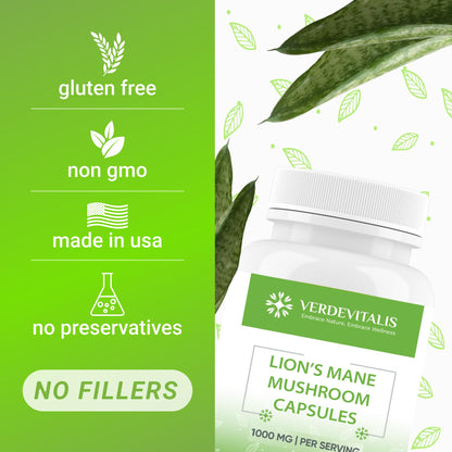 Lion's Mane Extract - Daily Mushroom Supplement for Memory, Focus & Clarity - Brain Booster- Mushroom Drops for Brain Health Support -Made in USA- 2 Fl Oz