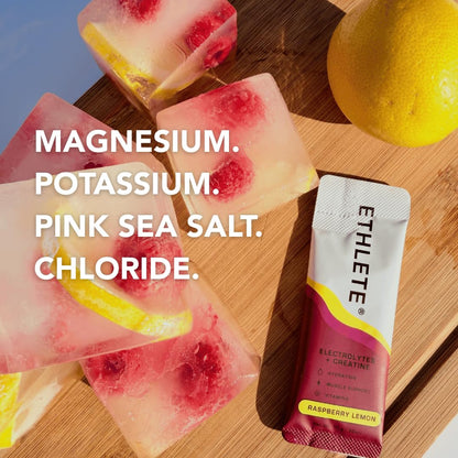 Electrolytes + Vitamins + Creatine, Powder (3-Flavors), 5g Creatine Monohydrate, with Electrolytes, Magnesium, Potassium, Vitamins B6, B12 & C (Peach Mango, Lemon Lime, Raspberry Lemon)