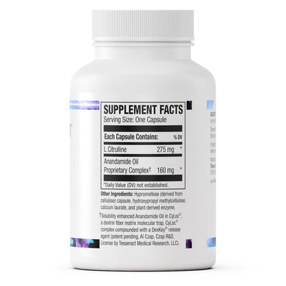 Tesseract Medical Research AnaQuell QR, Stress Relief & Mood Support Supplement, Quick Release L Citrulline & Anandamide, Helps Manage Anxiousness, 45 V-Caps, Size Exclusive to Amazon