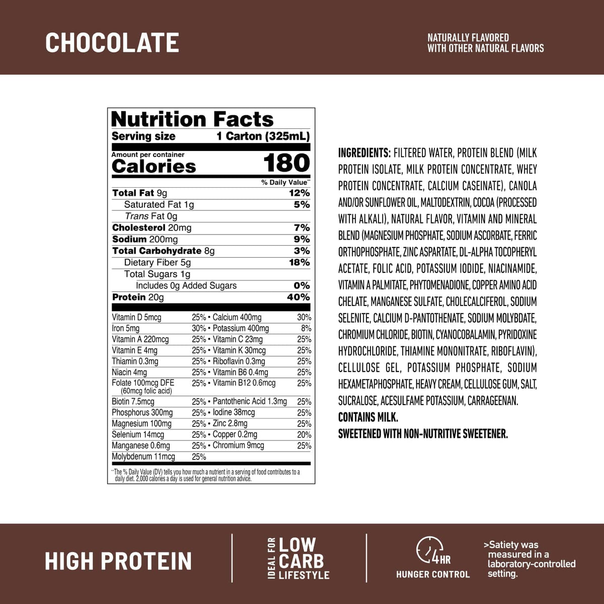 SlimFast High Protein Chocolate Bundle- 12 Count of Chocolate High Protein Meal