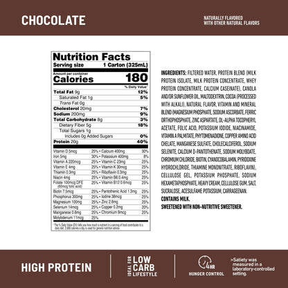 SlimFast High Protein Chocolate Bundle- 12 Count of Chocolate High Protein Meal