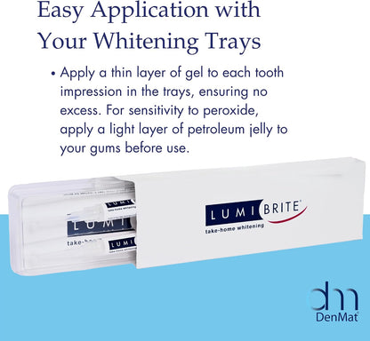 LumiBrite 32% Take-Home Whitening Gel Refill 4 Syringes 2.5 mL by DENMAT
