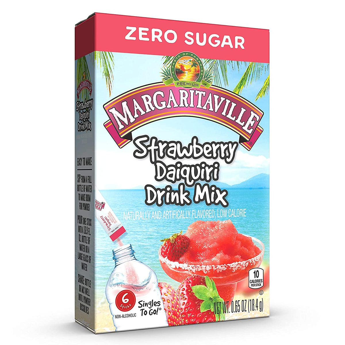 Margaritaville Singles To Go Drink Mix, Non-Alcoholic Powder Sticks (Pina Colada)