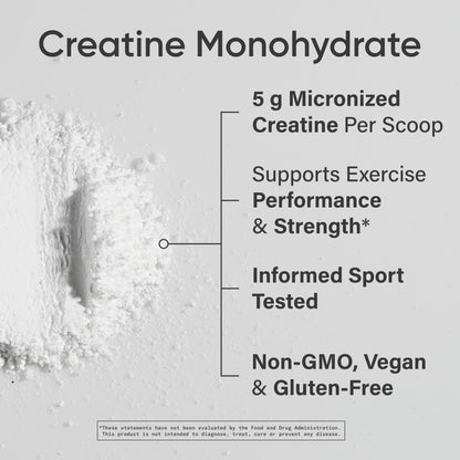 Sports Research Creatine Monohydrate - Gain Lean Muscle, Improve Performance and Strength and Support Workout Recovery* - 5 g Micronized Creatine - 17.64 oz
