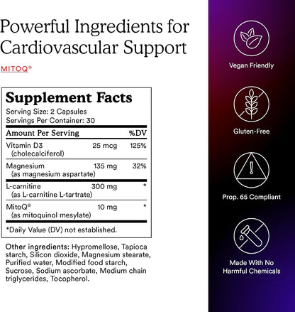 MitoQ Ultimate Antioxidant Bundle: Mitochondria-Targeted and Heart Health Antioxidant Supplements | Supports Cellular Longevity, Cardiovascular Health, Energy, and Healthy Aging (2 x 60 Capsules)