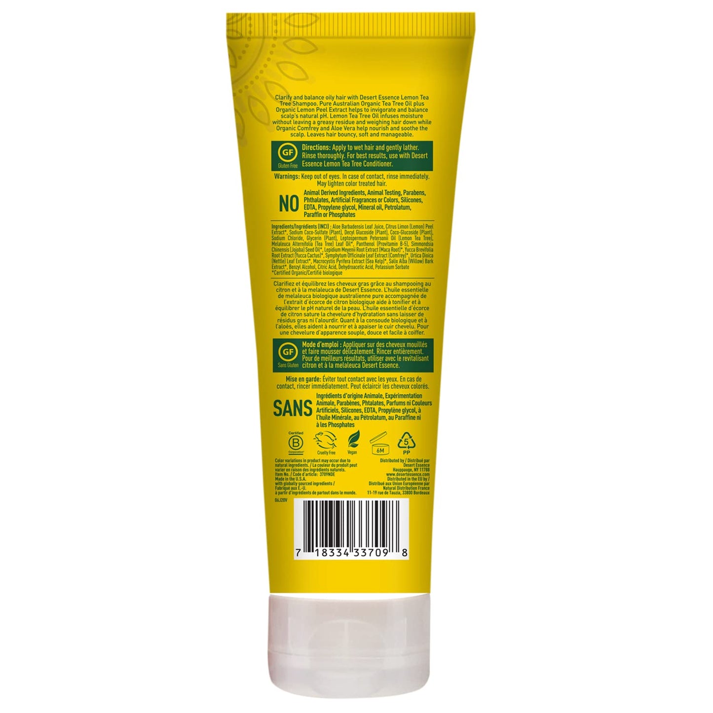 Desert Essence, Shampoo Tea Tree Replenishing, 12.9 Fl Oz