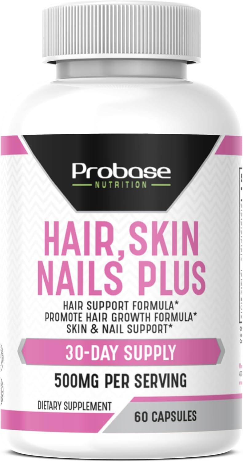 Probase Nutrition Hair, Skin and Nails Plus 60 Capsules 30-Day Supply